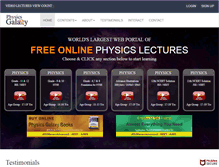 Tablet Screenshot of physicsgalaxy.com